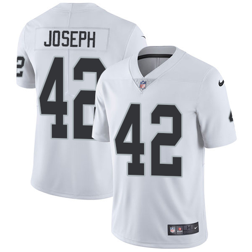 Nike Raiders #42 Karl Joseph White Men's Stitched NFL Vapor Untouchable Limited Jersey - Click Image to Close