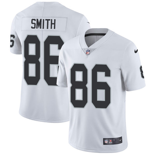 Nike Raiders #86 Lee Smith White Men's Stitched NFL Vapor Untouchable Limited Jersey