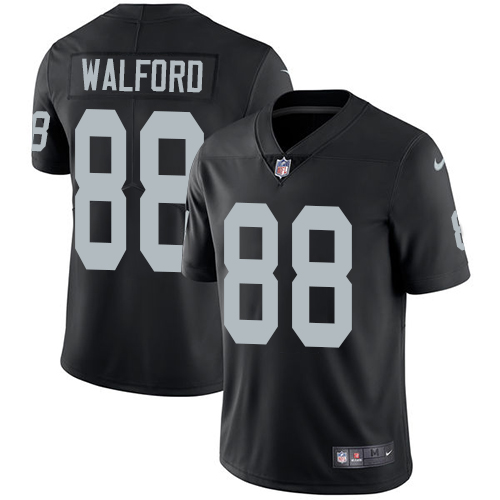 Nike Raiders #88 Clive Walford Black Team Color Men's Stitched NFL Vapor Untouchable Limited Jersey