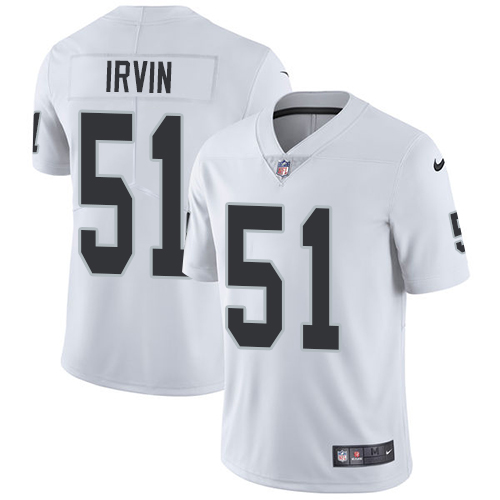 Nike Raiders #51 Bruce Irvin White Men's Stitched NFL Vapor Untouchable Limited Jersey - Click Image to Close