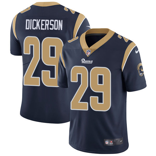 Nike Rams #29 Eric Dickerson Navy Blue Team Color Men's Stitched NFL Vapor Untouchable Limited Jerse