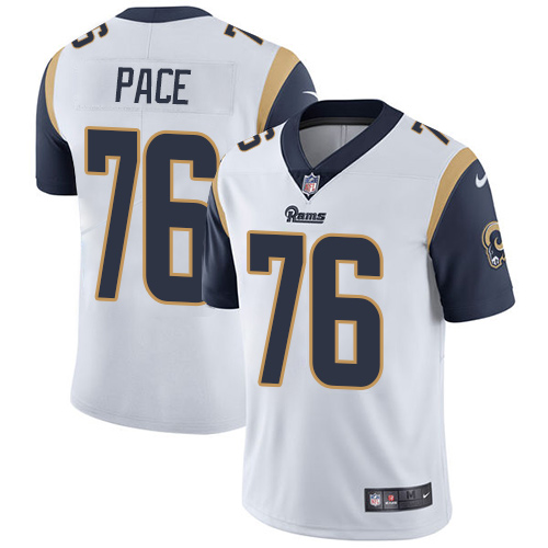 Nike Rams #76 Orlando Pace White Men's Stitched NFL Vapor Untouchable Limited Jersey - Click Image to Close