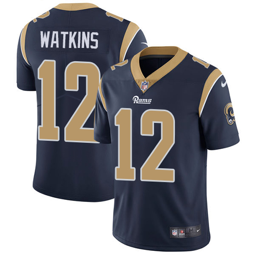 Nike Rams #12 Sammy Watkins Navy Blue Team Color Men's Stitched NFL Vapor Untouchable Limited Jersey
