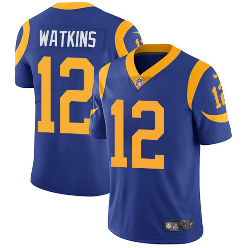 Nike Rams #12 Sammy Watkins Royal Blue Alternate Men's Stitched NFL Vapor Untouchable Limited Jersey