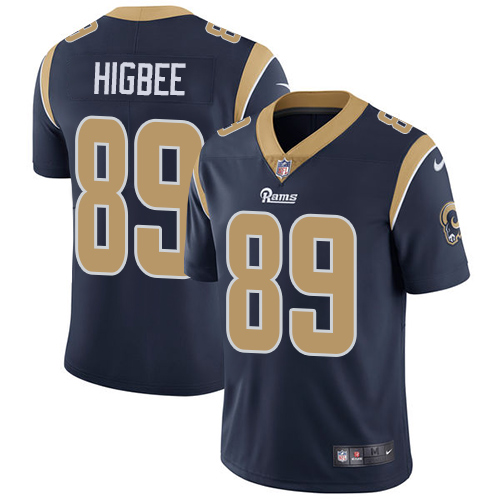 Nike Rams #89 Tyler Higbee Navy Blue Team Color Men's Stitched NFL Vapor Untouchable Limited Jersey - Click Image to Close