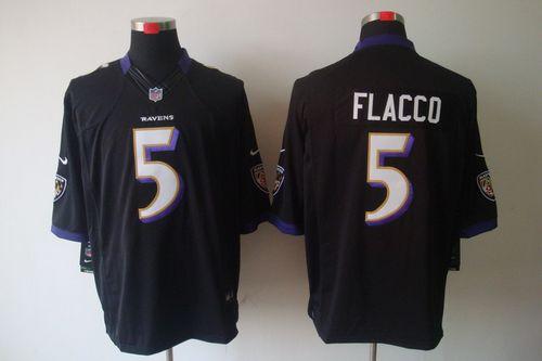 Nike Ravens #5 Joe Flacco Black Alternate Men's Stitched NFL Vapor Untouchable Limited Jersey