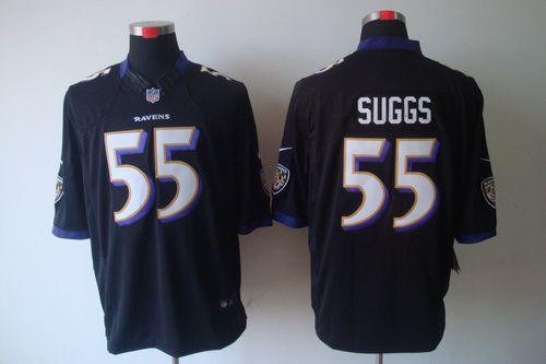 Nike Ravens #55 Terrell Suggs Black Alternate Men's Stitched NFL Vapor Untouchable Limited Jersey
