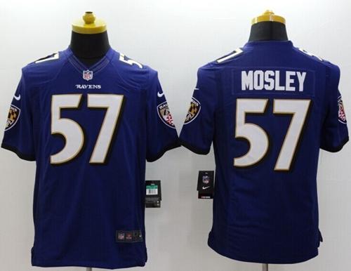 Nike Ravens #57 C.J. Mosley Purple Team Color Men's Stitched NFL Vapor Untouchable Limited Jersey - Click Image to Close