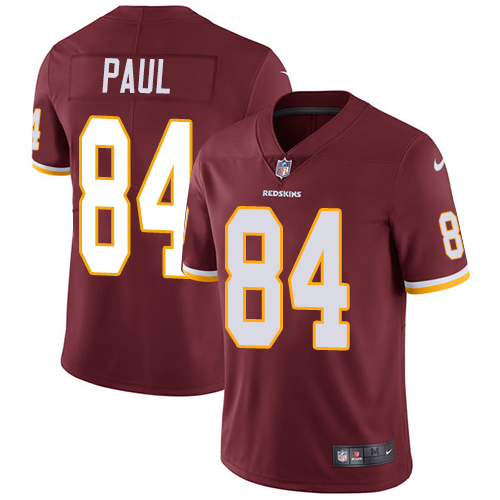 Nike Redskins #84 Niles Paul Burgundy Red Team Color Men's Stitched NFL Vapor Untouchable Limited Je