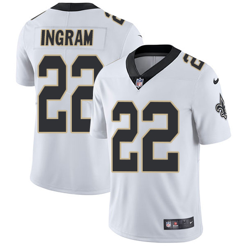 Nike Saints #22 Mark Ingram White Men's Stitched NFL Vapor Untouchable Limited Jersey