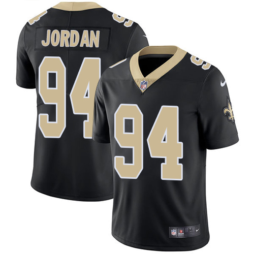 Nike Saints #94 Cameron Jordan Black Team Color Men's Stitched NFL Vapor Untouchable Limited Jersey - Click Image to Close