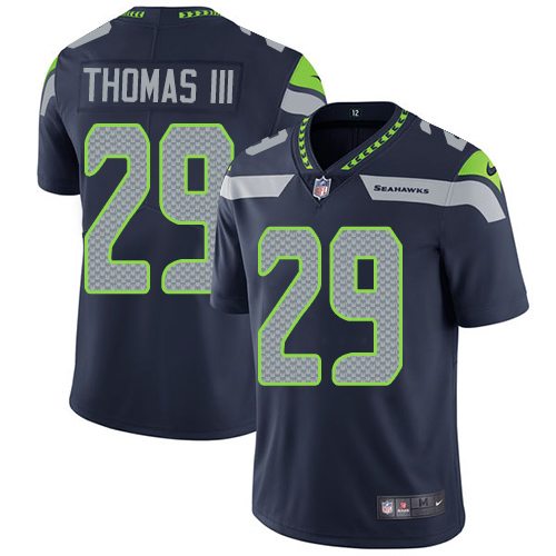 Nike Seahawks #29 Earl Thomas III Steel Blue Team Color Men's Stitched NFL Vapor Untouchable Limited