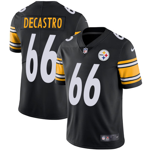 Nike Steelers #66 David DeCastro Black Team Color Men's Stitched NFL Vapor Untouchable Limited Jerse