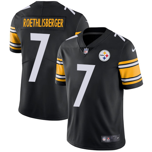 Nike Steelers #7 Ben Roethlisberger Black Team Color Men's Stitched NFL Vapor Untouchable Limited Je