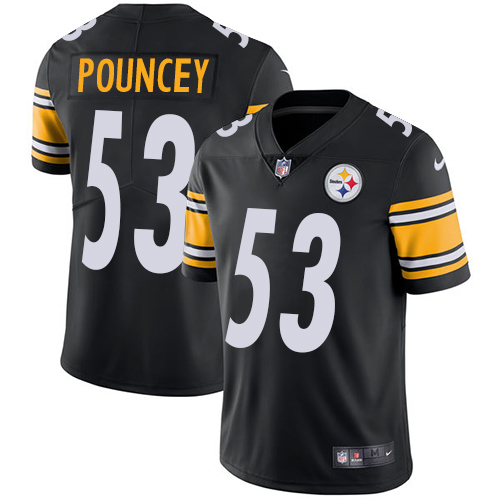 Nike Steelers #53 Maurkice Pouncey Black Team Color Men's Stitched NFL Vapor Untouchable Limited Jer