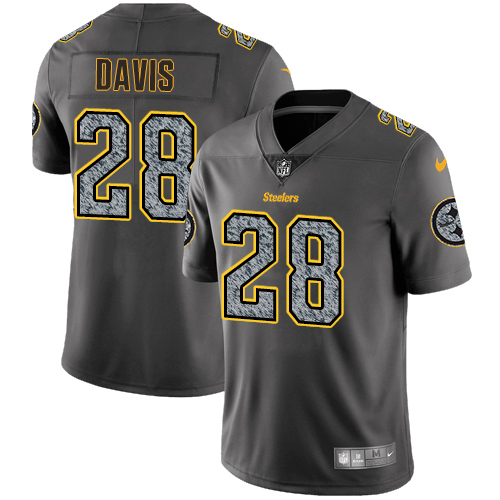 Nike Steelers #28 Sean Davis Gray Static Men's Stitched NFL Vapor Untouchable Limited Jersey