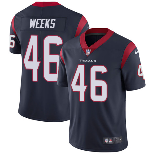 Nike Texans #46 Jon Weeks Navy Blue Team Color Men's Stitched NFL Vapor Untouchable Limited Jersey - Click Image to Close