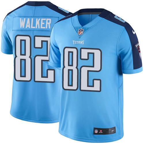 Nike Titans #82 Delanie Walker Light Blue Team Color Men's Stitched NFL Vapor Untouchable Limited Je