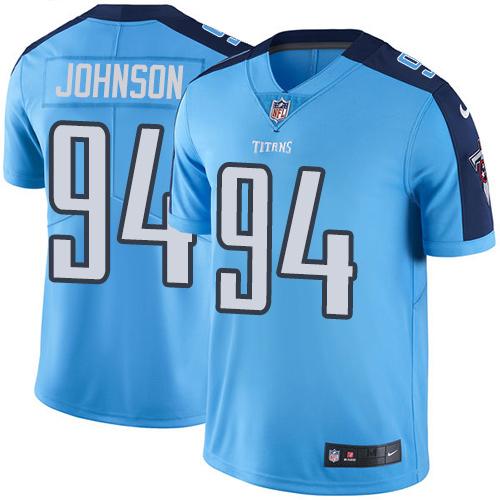 Nike Titans #94 Austin Johnson Light Blue Team Color Men's Stitched NFL Vapor Untouchable Limited Je
