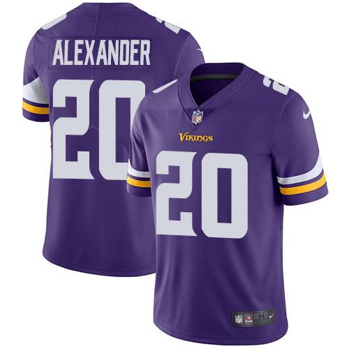 Nike Vikings #20 Mackensie Alexander Purple Team Color Men's Stitched NFL Vapor Untouchable Limited