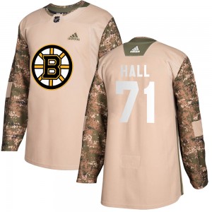 Boston Bruins #71 Taylor Hall Authentic Veterans Day Practice Camo Jersey