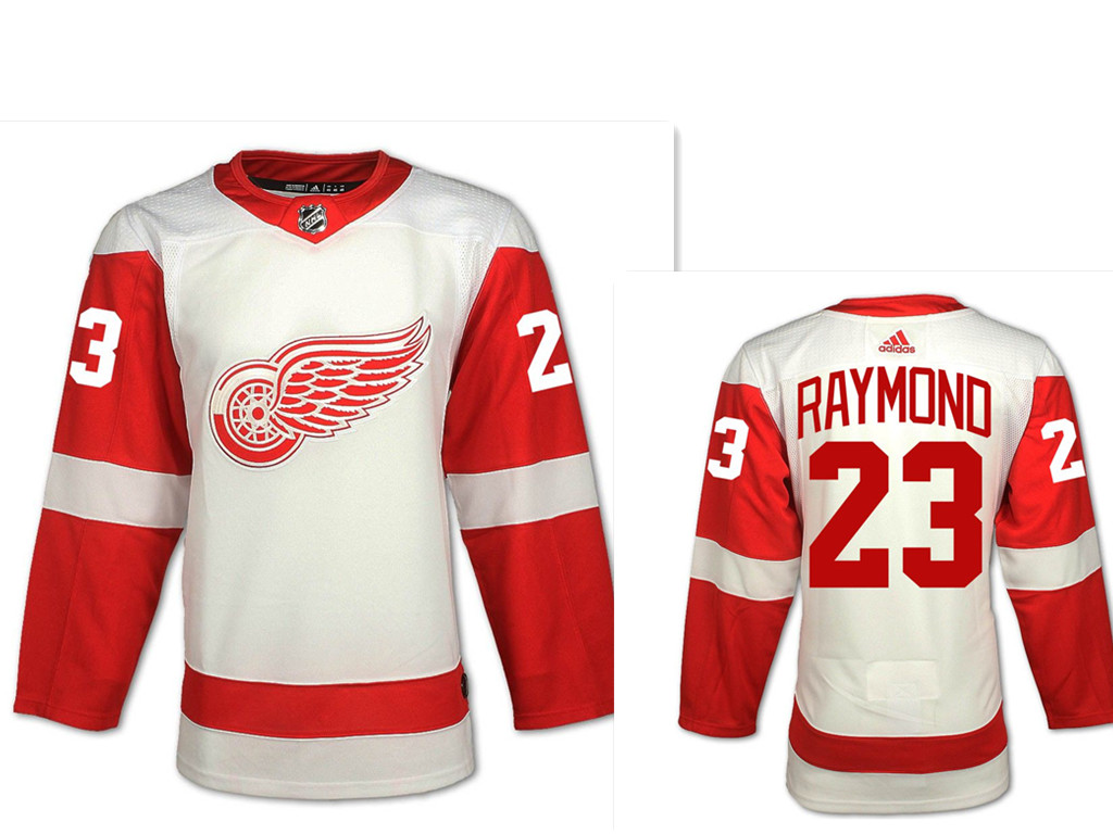 Detroit Red Wings #23 Lucas Raymond White Road Authentic NHL Jersey