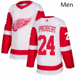 Detroit Red Wings 24 Bob Probert Authentic White Away NHL Jersey