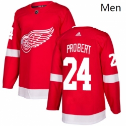 Detroit Red Wings 24 Bob Probert Premier Red Home NHL Jersey