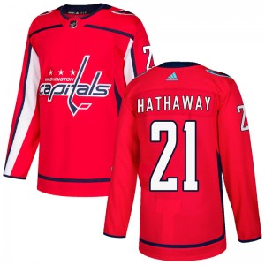 Washington Capitals #21 Garnet Hathaway Authentic Home Jersey - Red