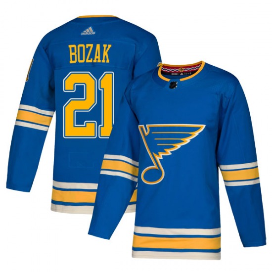 St. Louis Blues #21 Tyler Bozak Blue Alternate Official Jersey - Click Image to Close