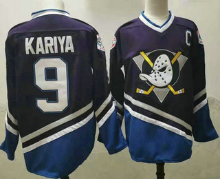 Anaheim Ducks #9 Paul Kariya 1995-96 Purple CCM Vintage Throwback Jersey