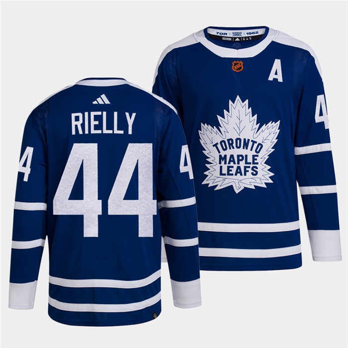 Toronto Maple Leafs Black #44 Morgan Rielly Blue 2022 Reverse Retro Stitched Jersey - Click Image to Close