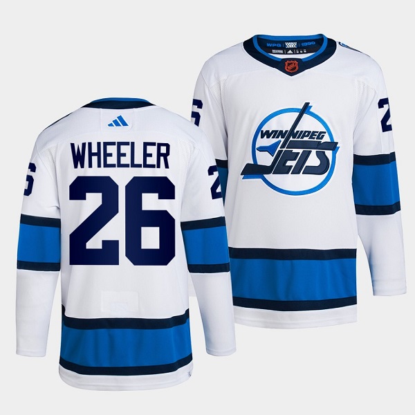 Winnipeg Jets #26 Blake Wheeler White 2022 Reverse Retro Stitched Jersey - Click Image to Close