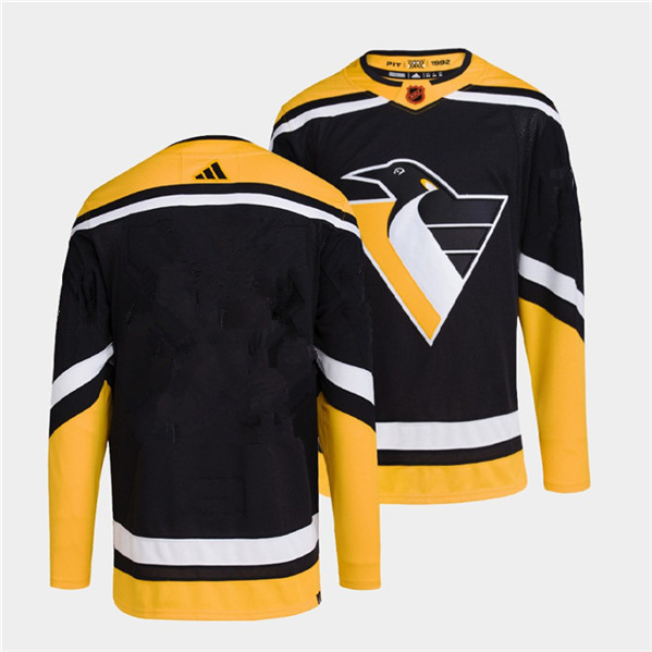 Pittsburgh Penguins Blank Black 2022 Reverse Retro Stitched Jersey