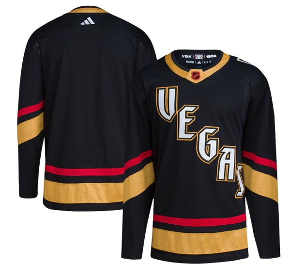 Vegas Golden Knights Blank Black 2022-23 Reverse Retro Stitched Jersey - Click Image to Close