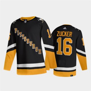 Pittsburgh Penguins #16 Jason Zucker Black 2021-2022 Stitched Jersey