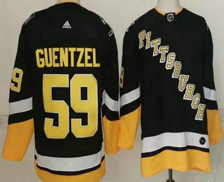 Pittsburgh Penguins #59 Jake Guentzel Black Alternate Authentic Jersey