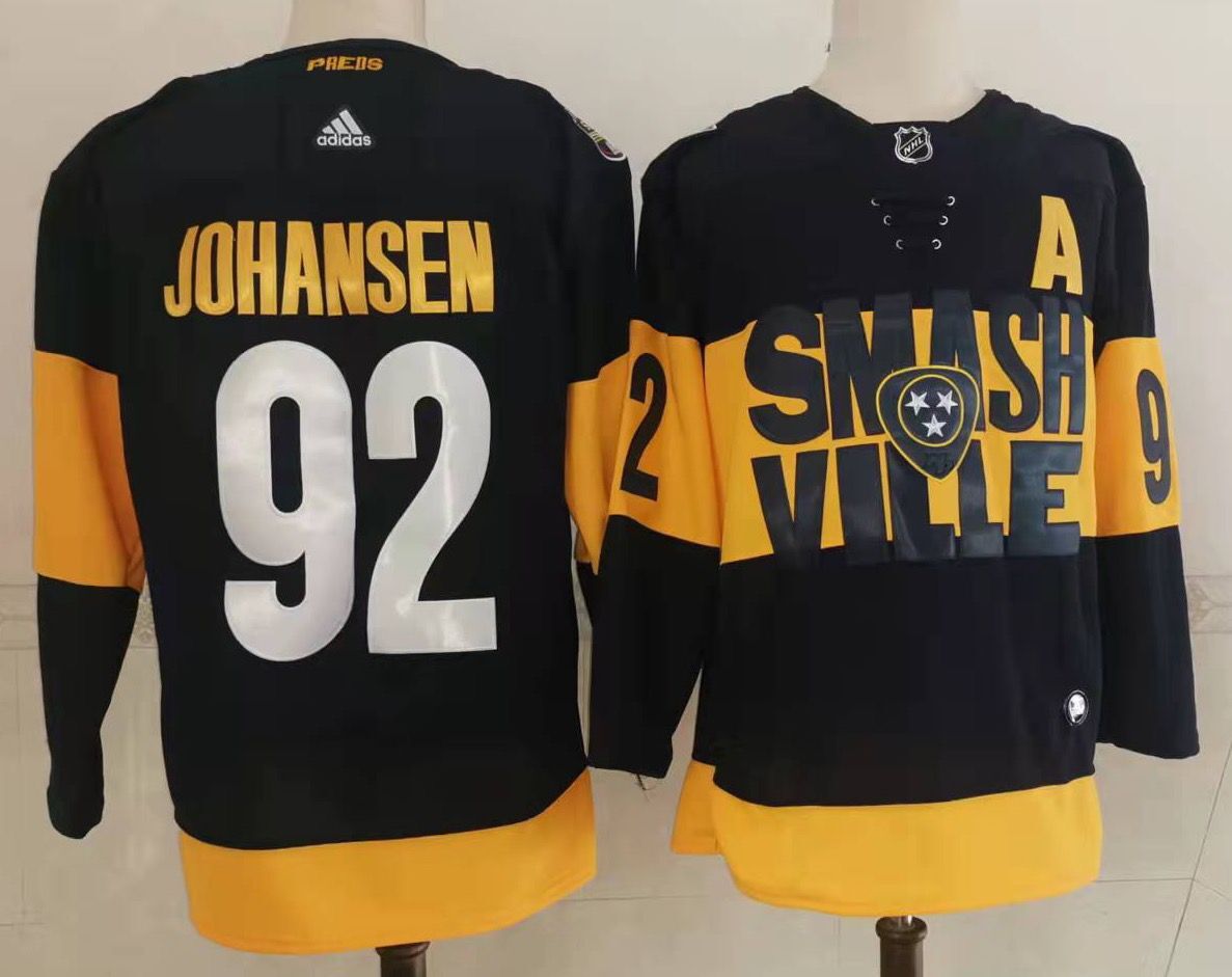 Nashville Predators #92 Ryan Johansen Black 2022 Stadium Series Stitched NHL Jersey