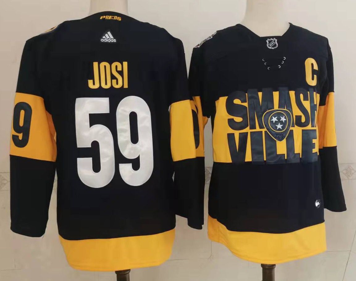 Nashville Predators #59 Roman Josi Black 2022 Stadium Series Stitched NHL Jersey
