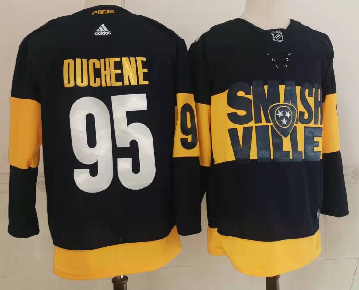 Nashville Predators #95 Matt Duchene Black 2022 Stadium Series Stitched NHL Jersey