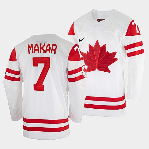 Cale Makar Canada Hockey White 2022 Beijing Winter #7 Olympic Home Jersey