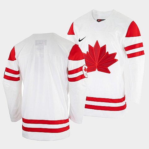 Blank Canada Hockey White 2022 Beijing Winter Olympic Home Rrplica Jersey