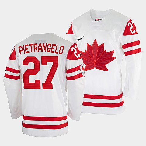 Alex Pietrangelo Canada Hockey White 2022 Beijing Winter Olympic #27 Home Rrplica Jersey