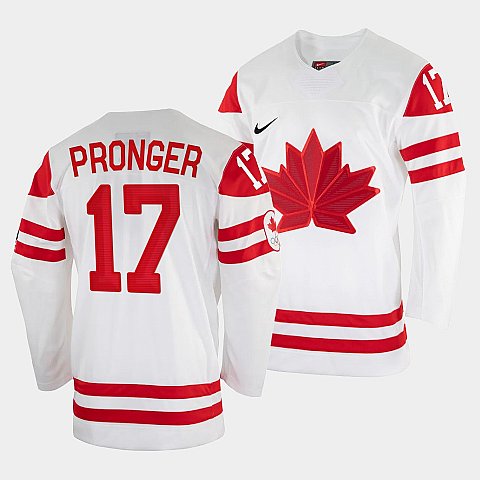Chris Pronger Canada Hockey White 2022 Winter Olympic #17 Salt Lake City Jersey