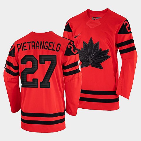 Alex Pietrangelo Canada Hockey Red 2022 Beijing Winter Olympic #27 Away Rrplica Jersey