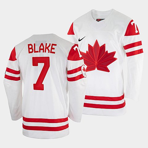 Rob Blake Canada Hockey White 2022 Winter Olympic #7 Salt Lake City Jersey