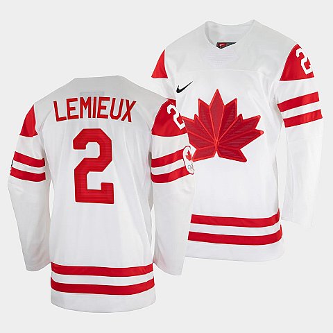 Mario Lemieux Canada Hockey White 2022 Winter Olympic #2 Salt Lake City Jersey