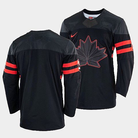Blank Canada Hockey Black 2022 Beijing Winter Olympic Alternate Rrplica Jersey
