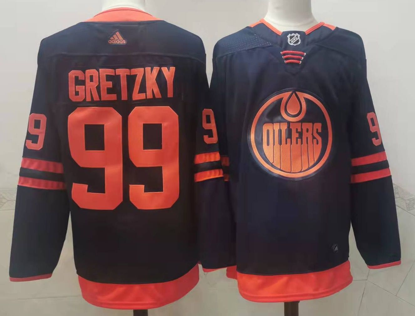 Edmonton Oilers #99 Wayne Gretzky Navy Blue 50th Anniversary Stitched NHL Jersey