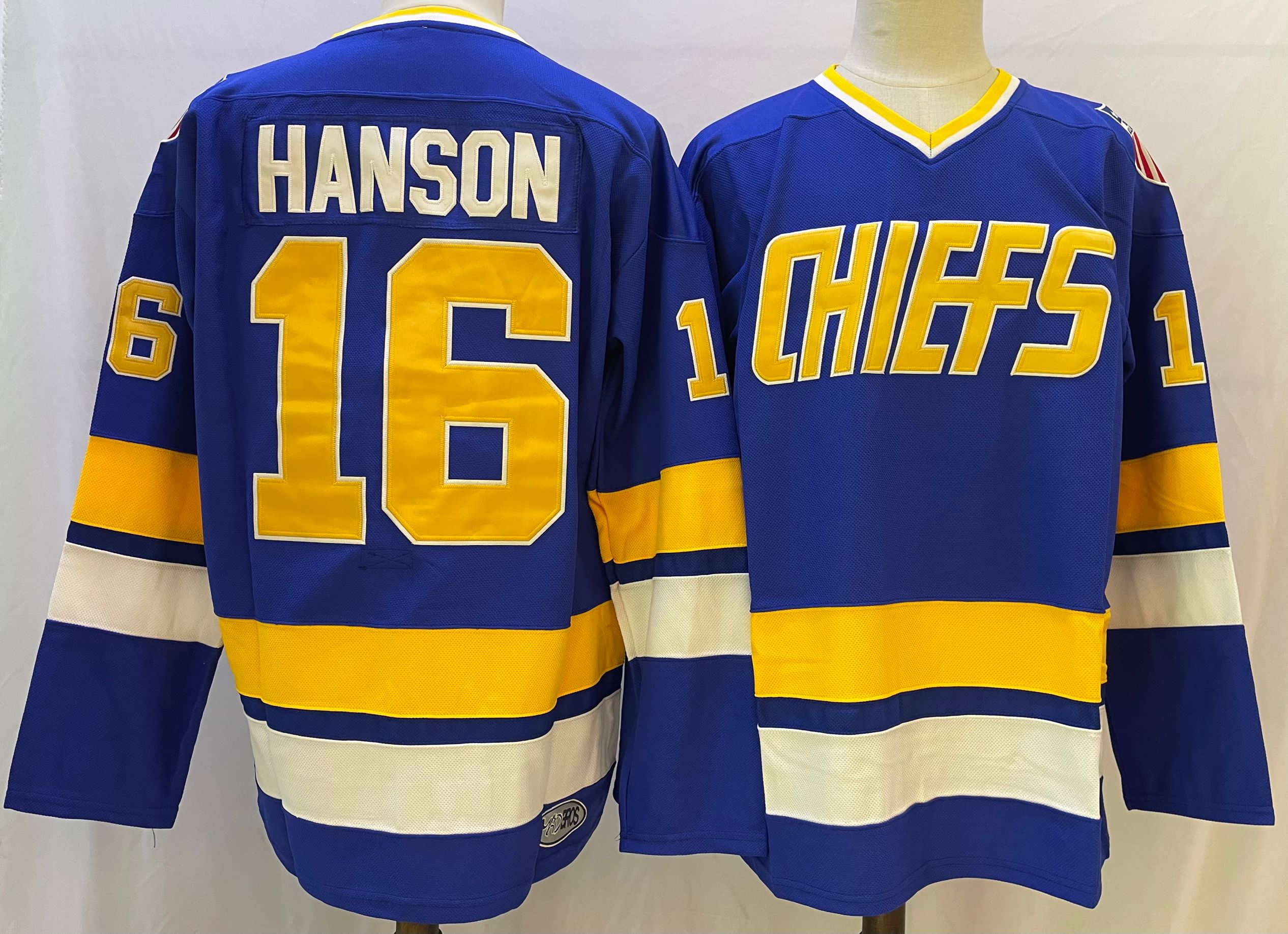 The NHL Movie Edtion #16 HANSON Blue Jersey - Click Image to Close